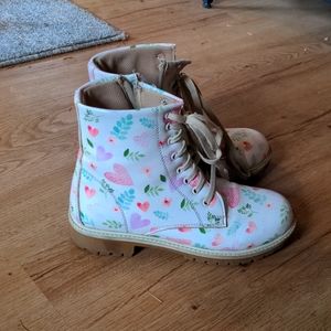 Floral Combat Moto Boots